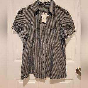 *NWT* Women's Express Striped Buttonup Blouse size medium